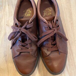 Men's Brown Leather J. Crew Sneakers